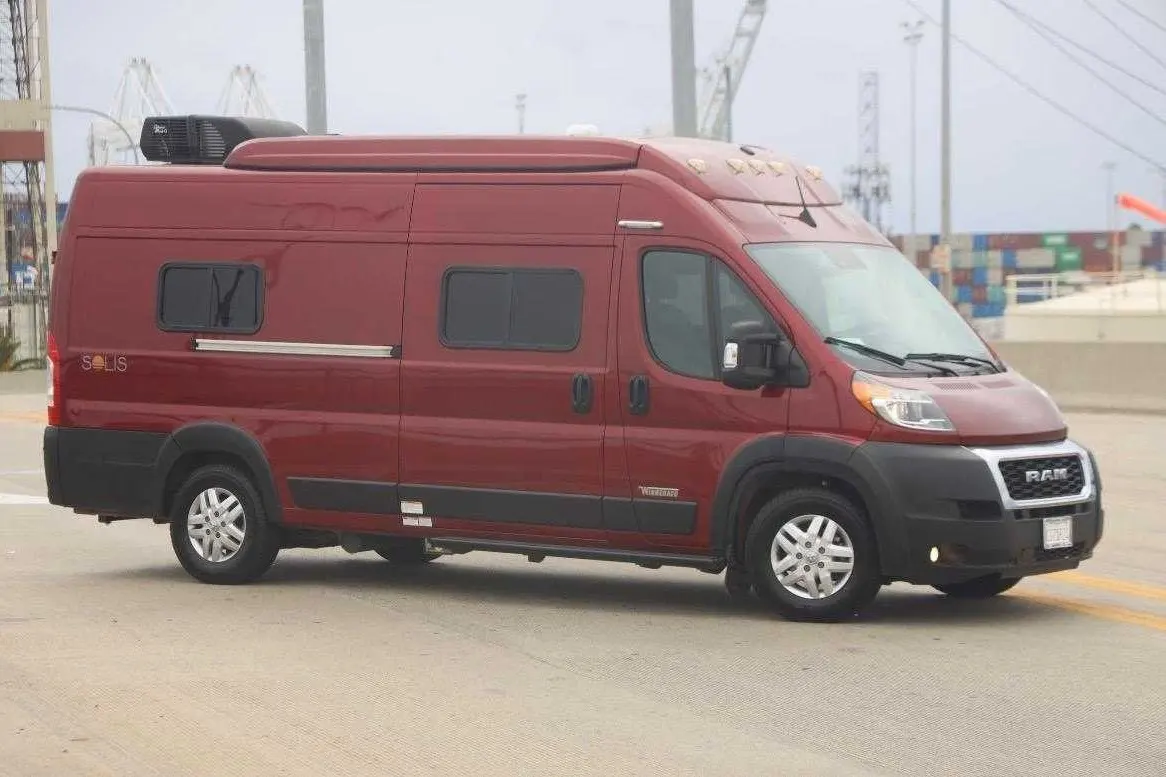 Front seats of the 2023 Winnebago Solis 59PX