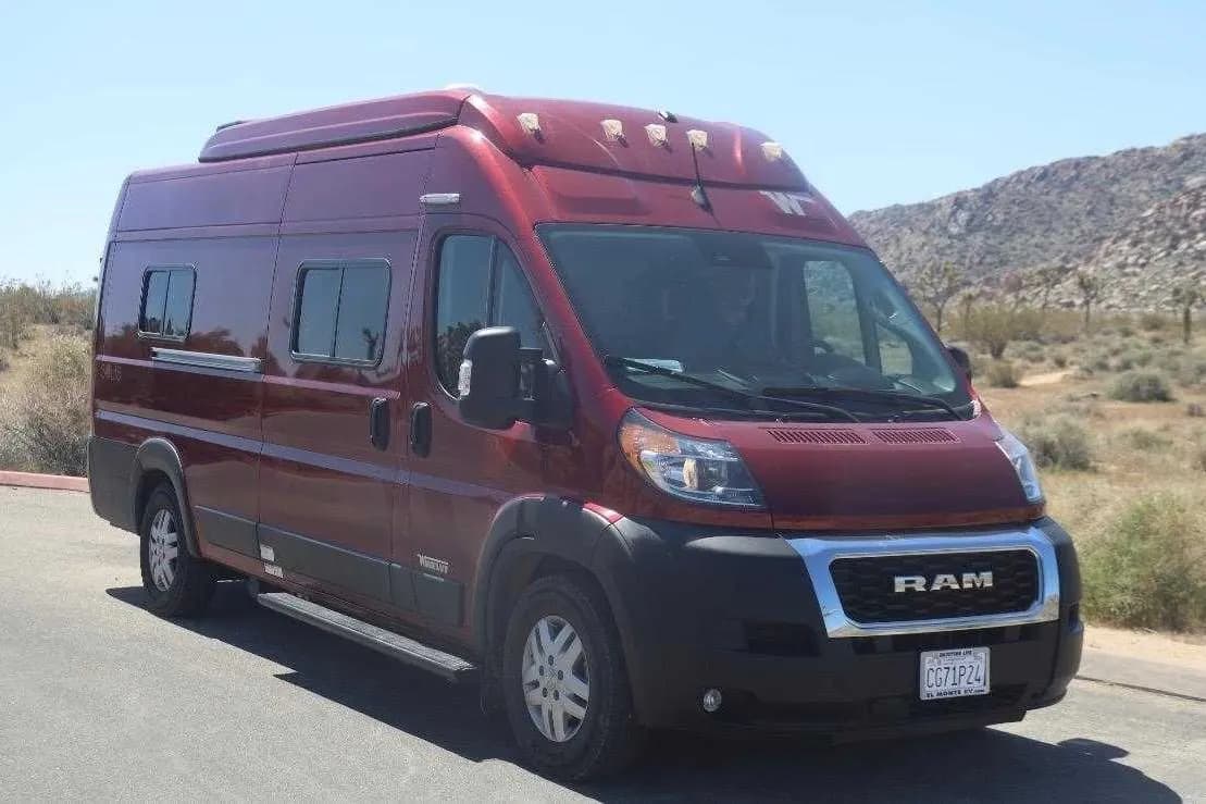 Main bed of the 2023 Winnebago Solis 59PX