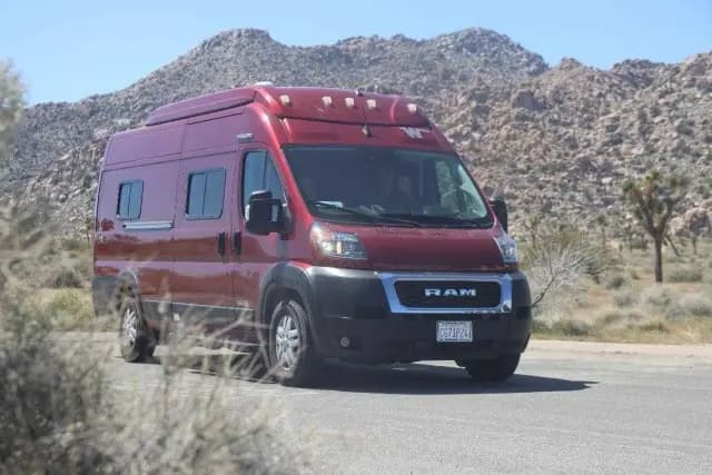 Torre Campervans' Winnebago Solis parked at Joshua Tree